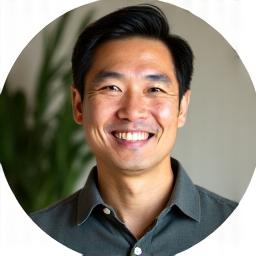 Portrait of Marcus Chen, Stress Management Coach.